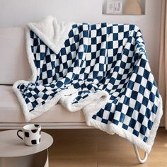 PRICES MAY VARY. ❤ 【Material 】Made of 100% Polyester, which is super soft, durable and warm. Its superior breathable ,soft and warm makes the blanket ideal for sofa, couch, bed, car and airplane when snuggling or relaxing.Great for relaxing around the house, watching TV, reading a book, snuggling or cuddling. ❤【Checkered Pattern Design】 Couch throw Blanket with Checkerboard Grid Pattern. The Elegant Design And High-Grade Fleece Bring Us With A Different Kind Of Soft Touch. Whether you want to us Thick Blanket, Blanket For Couch, Bed Sofa, Checkered Pattern, Couch Bed, All Seasons, Fleece Blanket, Warm And Cozy, Throw Blanket