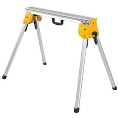 a table sawhorse sitting on top of a tripod with two legs and one foot