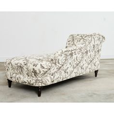 an upholstered chaise lounger in the style of louis ii, france