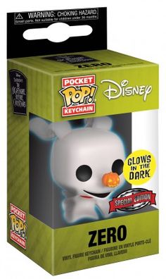 the glow in the dark zero pop vinyl figure from disney's animated movie series