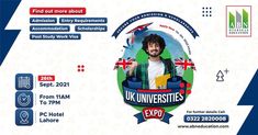 an advertisement for the uk university expo