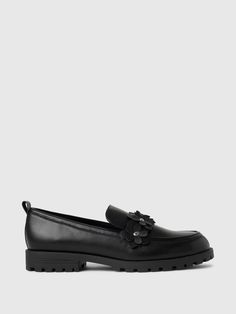 These loafters are made with a metallic vegan leather upper.  Rubber gripper sole.  For more fit and sizing info, check out our Size Guide. Metallic Loafers, Gap Kids, Vegan Leather, Size Guide, Gap, Leather Upper, Loafers, Leather, Black