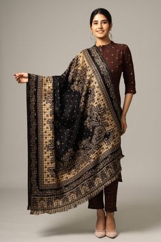 "Item Description  Item - 1 PC Wool Reversible Kullu Shawl Fabric - Wool Pattern :- Floral Weight - : 0.380 Kg (Approx) Size : 80\" x 40\" Inches ( 203 X 101 Cm) (Approx) Wash Care - Dry Clean / Hand Wash in Cold Water Product Description * Beautiful Designs, made From Rare High Quality Materials. Each Piece is A Testimony To Superior Craftsmanship And Skillful Weaving. Used :- Shawl, Meditation Wrap, Winter Blanket, AC Throw, Kullu - Khaddi weave inspired from the design language of the traditi Winter Blanket, Designer Scarf, Scarf Handmade, Winter Blankets, Designer Scarves, Wool Shawl, Pashmina Shawl, Floral Color, Design Language