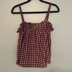 Anthropologie Flowy Tank Top With Purple Gingham Pattern. Top Brand Is Current Air Los Angeles. Size Xs And Never Worn With Tags Magical Closet, Purple Gingham, Fancy Fits, Gingham Top, Gingham Pattern, Flowy Tank Tops, European Summer, Babydoll Top