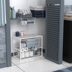 Organize your small spaces with the two-drawer ventilated wire basket organizer. This wire drawer organizer is a versatile solution for organizing bathrooms, offices, pantries, laundry rooms, craft room and closets. The ventilated wire drawers allow your personal items to breathe, while giving you quick access to what you need, when you need it. Keep items neatly stowed away, saving you valuable counter and floor space with this storage solution. ClosetMaid 21.75-in x 18.75-in x 14.87-in White Steel Drawer Unit | 432300 White Organizer, Under Shelf Storage, Nailhead Headboard, Drawer System, Space Saving Kitchen, Small Space Organization, Kitchen Solutions, Wire Storage, Closet Accessories