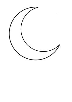 a black and white drawing of a crescent