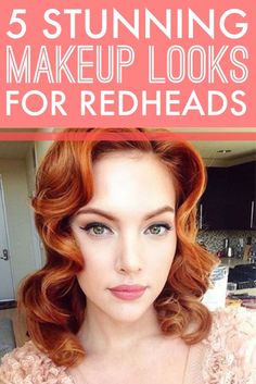 Makeup Looks For Redheads, Stunning Makeup Looks, Red Hair Makeup, Red Hair Green Eyes, Red Copper Hair Color, Red Hair Blue Eyes, Fair Skin Makeup, Copper Red Hair, Redhead Makeup