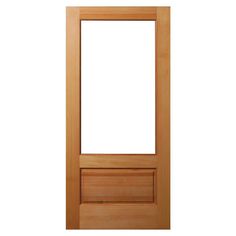 a wooden door with a glass paneled in to the bottom and side panels on it