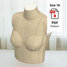 a paper mannequin is shown with an arrow pointing to the chest and bottom