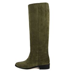 Dalia suede, olive green - wide calf boots, large fit boots, calf fitting boots, narrow calf boots Duo Boots, Narrow Calf Boots, Floral Ruffle Dress, Wide Calf Boots, Wide Calf, Green Suede, Flat Boots, Calf Boots, Knee High Boots