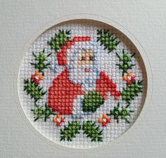 Handmade Christmas Cross Stitch Cards Cross Stitch Patterns Christmas, Christmas Cross, Christmas Cards Handmade, Sewing A Button, Christmas Cross Stitch, Etsy Crafts, Handmade Cards, Easy Sewing, The Family