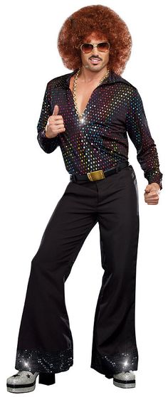 a man in disco clothes is on the web page for an advertisement