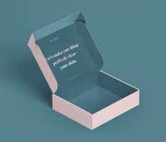 an open box with a quote on it