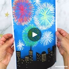 48K views · 287 reactions | New Year Fireworks Art | Watercolour Resist fireworks art project for kids. The result is magical!
https://www.thecrafttrain.com/3d-fireworks-art-project/ | By The Craft Train | Facebook