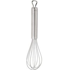 a metal whisk on a white background