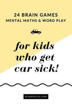 24 car games for kids who easily get car sick Games For The Car, Family Car Games, Car Trip Games, Car Games For Kids, Road Trip Activities, Road Trip Games, Math Words, Road Trip With Kids, Good Year