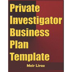 the book private investigattor business plan template by meli liroz