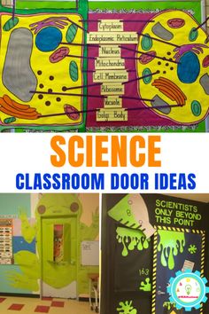 the science classroom door ideas are great for students to use in their homes and classrooms