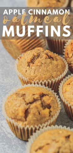 apple cinnamon muffins with text overlay