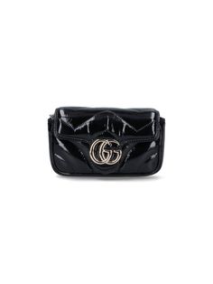 Mini Bag 'gg Marmont' Gucci Evening Bag With Removable Pouch, Gucci Shoulder Bag With Removable Pouch, Gucci Pouch Bag With Detachable Strap, Gucci Pouch Shoulder Bag With Detachable Strap, Luxury Rectangular Belt Bag With Branded Hardware, Gucci Evening Pouch Shoulder Bag, Evening Gucci Pouch Shoulder Bag, Luxury Belt Bag With Gold-tone Hardware, Luxury Gucci Bag With Branded Hardware