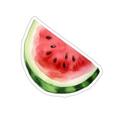 a watermelon sticker on a white background