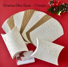 christmas gift boxes - 9 designs with matching tags and envelopes for the holiday season