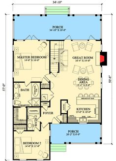 the first floor plan for a small house