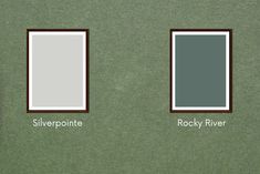 three different shades of gray and green