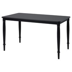 a black table with two legs and a square top on an isolated white background,