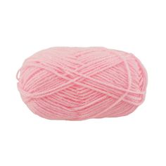 a ball of pink yarn on a white background