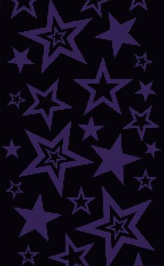 purple stars on black background with white dots