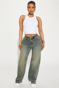 Left Him Speechless Straight Leg Jeans - Vintage Wash | Fashion Nova, Jeans | Fashion Nova Fashion Nova Streetwear, Fashion Nova Finds, Summer Outfit Black Women, Boogie Concert, Cute Boyfriend Jeans, Girly Clothing, Fashionnova Jeans, Jodie Joe, Cute Online Clothing Stores