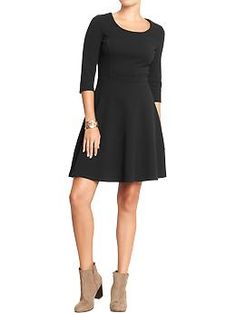 Womens Jacquard 3/4-Sleeved Dresses Winter Capsule Wardrobe, Work Looks, Mini Dresses Summer, Plus Dresses, Maternity Wear, Big And Tall, Dress Styles, Fit And Flare Dress