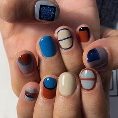 Multi Nails Color, Hippie Nails Simple, Mens Nails, Hippie Nails, Tarot Readings, The Empress, Minimalist Nails, Dream Nails, Fire Nails