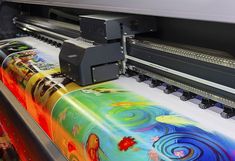 an image of a large multicolored printer