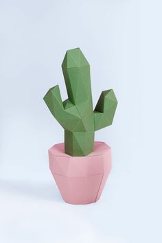 Crafty Kids: 10 DIY Projects They'll Love to Make 3d Templates, Paper Cactus, Tutorial Origami, Cool Paper Crafts, Paper Toy, Paper Tree