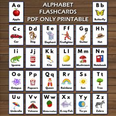 the alphabet flashcards are available for children to use on their own phone or tablet