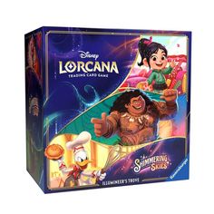 the box for disney's loracna card game, featuring characters from various countries