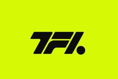 the word'tfl'is shown in black on a neon lime green background