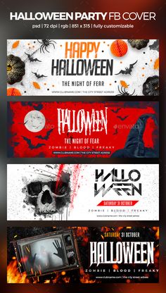 halloween party flyer templates - clubs and parties events