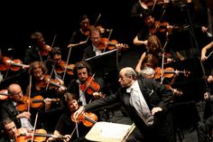 a group of people that are playing violin