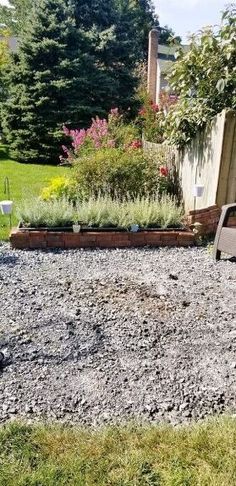 the back yard has been cleaned and ready to be used as an outdoor space for gardening