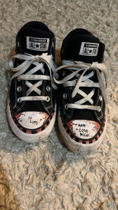 mcr converse lmao My Chemical Romance Converse, Converse Laces Tutorial, Drawing On Shoes Ideas Converse, Mcr Shoes, Mcr Converse, Shoe Doodles Converse, Doodle Converse, Customizing Converse