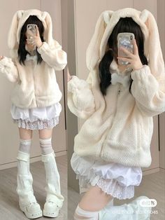 Cute Softie Outfits, Softie Outfits Aesthetic, Y2k Kawaii Outfits, Sanrio Outfit Aesthetic, Softie Clothes, Softie Style, Kawaii Winter Outfits, Softie Outfits, Sanrio Outfits