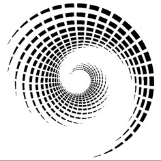 an abstract black and white spiral design