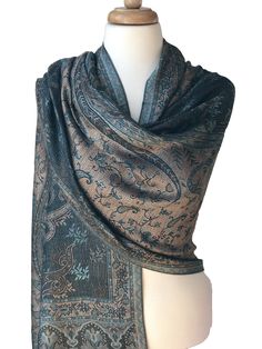 This collection of modal silk scarves has been inspired by the antique Kashmir Jamawar and Kani shawls. The scarves have a soft luxurious feel and the color combinations are very pleasing. It can be worn as a scarf or a wrap on an evening dress on a cool evening. Can be worn as a shawl by bridesmaids. Hippie Witch Aesthetic, Kani Shawls, Dress Armor, Bridesmaid Wrap, Reversible Scarf, Elegant Color, Wool Wrap, Silk Shawl, Pashmina Shawl