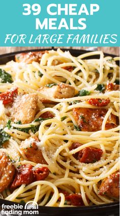 This is a pasta recipe that makes a delicious and satisfying cheap meal for large families. Cheap Healthy Dinner Ideas, Healthy Chili Recipe Turkey, Cheap Healthy Dinners, Meals Cheap, Big Family Meals, Dollar Diy