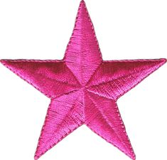 a pink star is shown on a white background