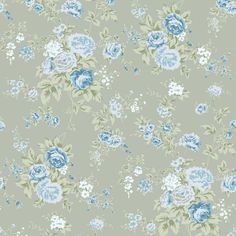 blue and white flowers on a gray background