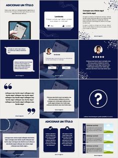 a bunch of different types of webpages on a blue and white background with text